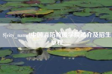 新疆中国消防救援学院简介及招生章程