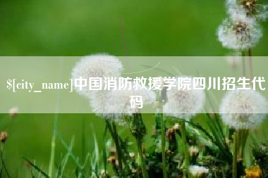 新疆中国消防救援学院四川招生代码