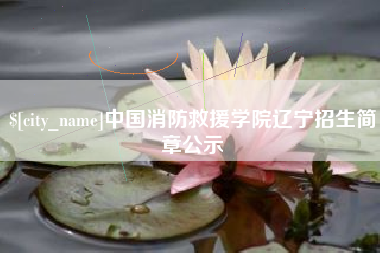 新疆中国消防救援学院辽宁招生简章公示