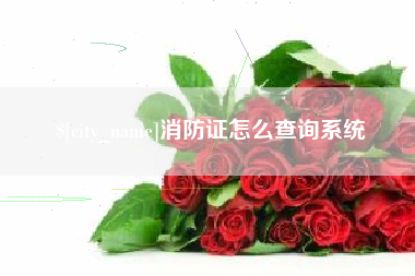 新疆消防证怎么查询系统