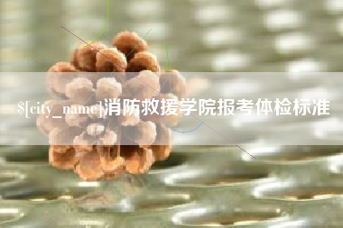 新疆消防救援学院报考体检标准