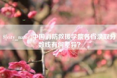新疆中国消防救援学院各省录取分数线有何差异？