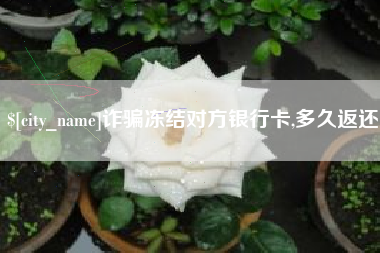新疆诈骗冻结对方银行卡,多久返还