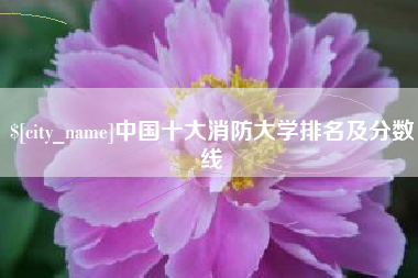 新疆中国十大消防大学排名及分数线
