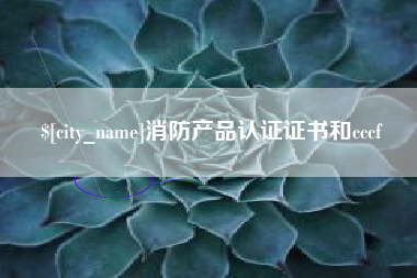 新疆消防产品认证证书和cccf
