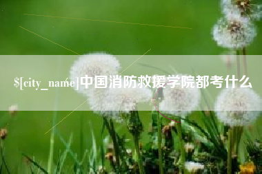 新疆中国消防救援学院都考什么