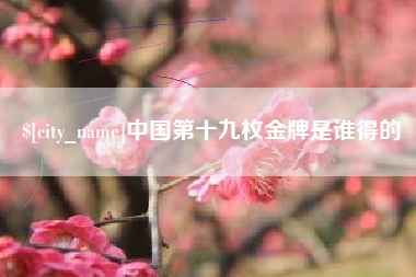 新疆中国第十九枚金牌是谁得的