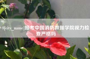 新疆报考中国消防救援学院视力检查严格吗