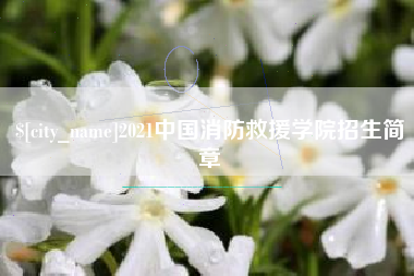 新疆2021中国消防救援学院招生简章