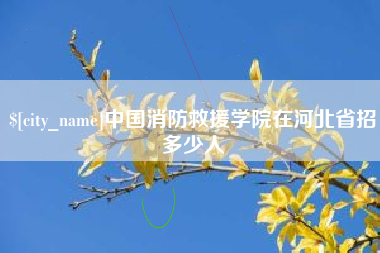 新疆中国消防救援学院在河北省招多少人