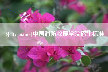 新疆中国消防救援学院招生标准